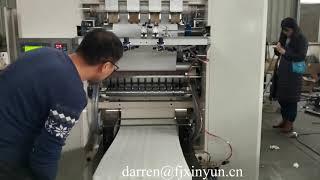 Automatic full embossing and edge embossing facial tissue making machine