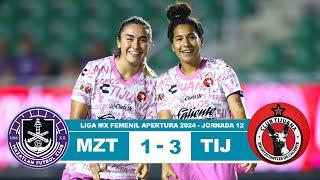 Mazatlan vs Tijuana Femenil 1-3 Resumen Goles 2024