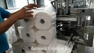 6 12 rolls industrial maxi roll toilet tissue paper packing machine