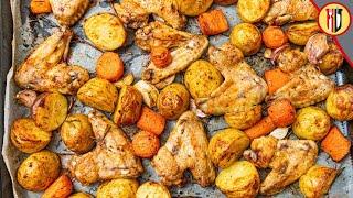 How to make chicken wings with potatoes in the oven