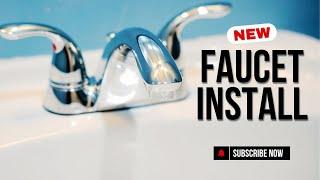 How to Install Glacier Bay 4in Centerset 2-Handle Faucet, Replacing an Old Leaking Delta Faucet EASY