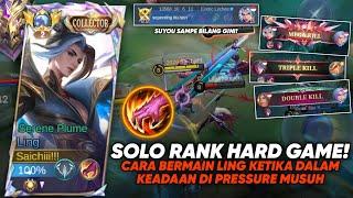 SOLO RANKED AWAL SEASON! CARA BERMAIN LING KETIKA DI PRESSURE MUSUH - Top Global Ling Gameplay