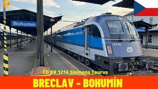 Cab Ride Břeclav - Bohumín (Břeclav–Petrovice u Karviné Railway, Czech Rep.) train driver's view 4K