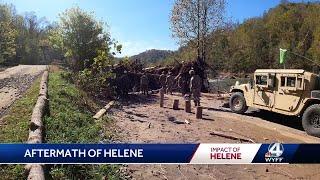 U.S. Army ships out to Western North Carolina, clearing roads