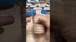 How I glaze my marbled pottery cups! #pottery #glaze #ceramic #handmade #craftsman #maker