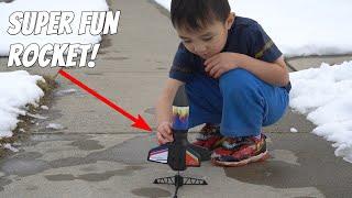 lakebyin Rocket Launcher for Kids, Electric Powered Flying Model Rocket Review