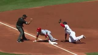 Making the third out at third base