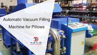 J-001-A Hollow conjugated fiber pillow making machine with vacuum filling station