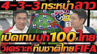 #วิเคราะห์ ทีมชาติไทย 4-3-3 กระหน่ำ ลาว เปิดเกม บุก 100% ฟีฟ่าเดย์ - แตงโมลง ปิยะพงษ์ยิง