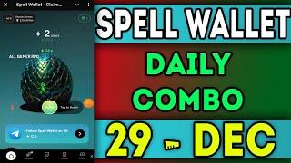 Spell Wallet Daily Puzzle 29 December 2024 | Spell Wallet Daily Combo | Spell Wallet | Agp