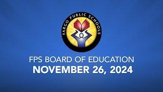 School Board Meeting November 26, 2024