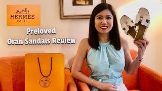 Preloved Hermes Oran Sandals with Stud | Unboxing and Review | The Rhonzie Vlog