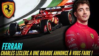 LA GRANDE ANNONCE DE CHARLES LECLERC POUR 2025 !