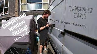 WE HAVE A HOLE IN OUR VAN!! Easy way to install Campervan Windows!