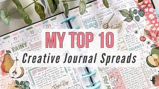 My Top 10 Favorite Creative Journal Spreads! Happy Planner Flip Through & Journaling Tips