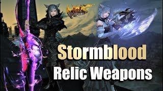 All Stormblood Relic Weapons - All Stages (Eureka)