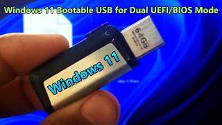 How to Make a Bootable Pendrive Windows 11 for UEFI, Legacy Dual Mode