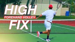 How to Hit a High Forehand Volley | Tennis Technique