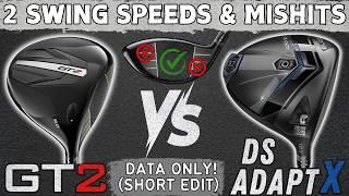 Cobra DS ADAPT X vs Titleist GT2 - 90 & 105mph // Testing The Whole Face! (DATA ONLY SHORT EDIT)