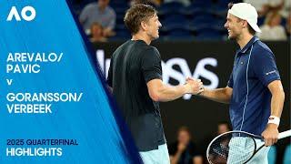 Arevalo/Pavic v Goransson/Verbeek Highlights | Australian Open 2025 Quarterfinal