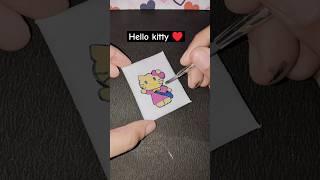 PART 1.  painting of Hello kitty on mini canvas @Crafterkashish-19 #diy #art #shorts #painting