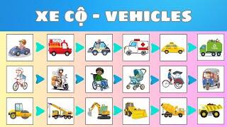 Dạy bé học tiếng Anh chủ đề: Xe cộ | Vehicles for Kids | Oh Vui Kids