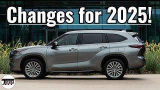 Changes for 2025 Toyota Highlander and Highlander Hybrid Announced!