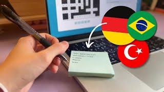 how i study 3 languages at once  | weekly vlog