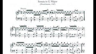 Franz Joseph Haydn Piano Sonata HOB #11 in G Major