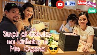 Simple & meaningful birthday ni Mrs Ogena