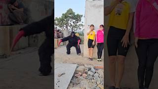 2 Giant Monster Attacks Young Girl