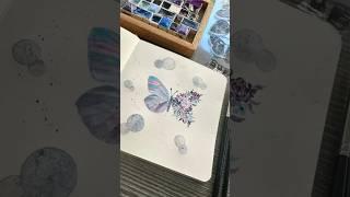 Watercolour floral butterfly #artjournal #watercolourpainting #relaxingart