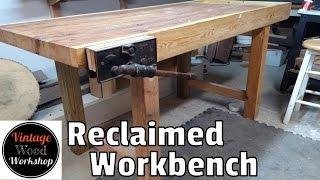 Reclaimed Barn Wood Workbench  - Vintage Wood Workshop