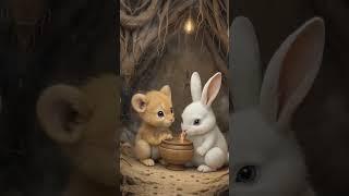  Unlikely Friends: Rabbit & Lion Cub's Sunset Adventure #cute #baby #anime #tiger#bunny