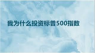 【美股投资】我为什么投资标普500指数 S&P500