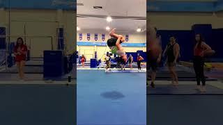 Wow! Backflip to front double! (by Tanner Witt) #artisticgymnastics #mag #sport