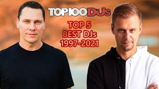 TOP 5 BEST DJs 1997-2021 (DJ MAG TOP 100 DJs AWARDS)