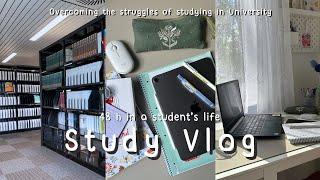 PRODUCTIVE 48h Study Vlog | Overcoming University Struggles + Journaling + Muslimah + Library Vlog