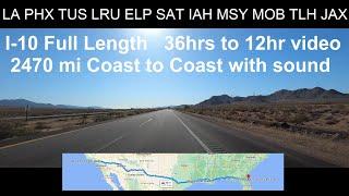 I-10 in 12 hours: CA Pacific to FL Atlantic (1080p preview, 3x speed)