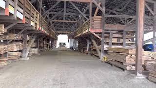 The hardwood shed at A Johnson lumber mill