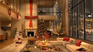 Holiday Jazz Elegance 2025  Ultra 4K Penthouse Lounge with Smooth Jazz for Cozy Winter Nights