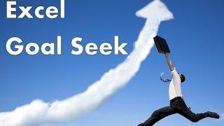 Use Excel Goal Seek, to apprehend business forecasts and targets