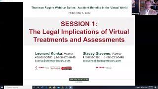 Thomson Rogers Webinar Series: The Legal Implications of Virtual Treatments and Assessments