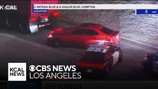 Possibly armed suspect hits pedestrian while leading police on high speed chase through SoCal