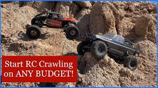 RC Crawling - Start Today on ANY BUDGET!!! New Axial Capra - 10 year old Axial SCX10 1st Gen