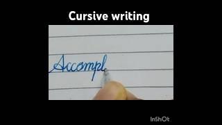 Cursive writing #shorts #youtubeshorts #cursivewriting