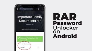 How to Unlock Password-Protected RAR Files on Android for Free