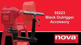 NOVA 55223 Black Outrigger Accessory for Woodturning Lathes