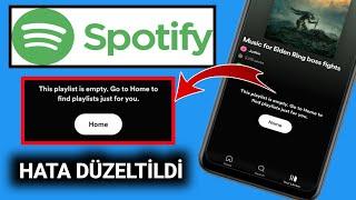 Spotify Boş Çalma Listesi Sorunu | NasılSpotify Bu Çalma Listesi Boş Sorununu Düzeltirim |