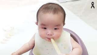 [KOR Baby]  I do eat everything (He always wail after eating. ) ｜ BabyVlog, 8 Month old,, Mukbang